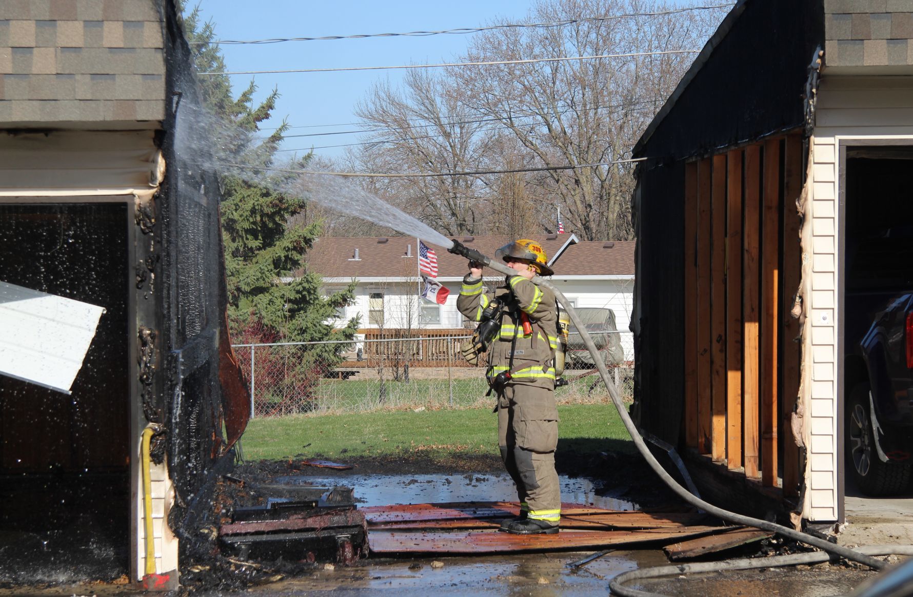 Waterloo Fire Rescue battles blaze
